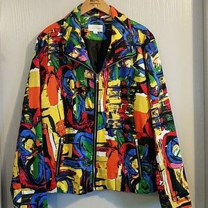 ERIN LONDON - Vintage ladies multi color Jacket sz XL Worn TWICE